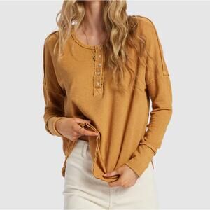 New BILLABONG Women's New Anyday Henley Long Sleeve Top Size XS